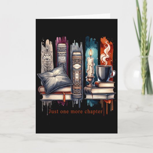 Book Lover, Just One More Chapter Funny Gift Men,  Karte (Vorderseite)