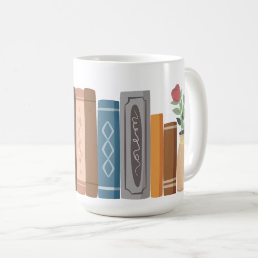 "Book Lover" Mug Kaffeetasse (VorderseiteRechts)