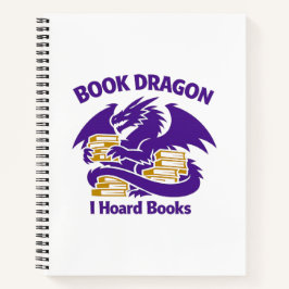 Book Lover Notebook | Book Dragon I Hoard Books Jo Notizblock