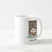 Book Lover Poodle Puppy Pastel Reading Mug Design Kaffeetasse (VorderseiteRechts)