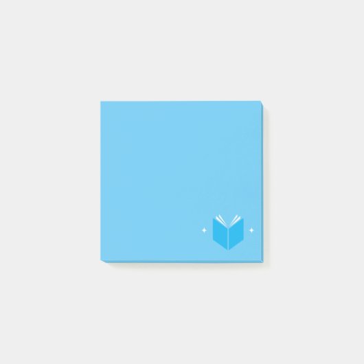 Book Lover Post It Notes / blau Post-it Klebezettel (Vorderseite)
