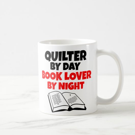 Book Lover Quilter Kaffeetasse (Rechts)