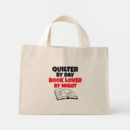 Book Lover Quilter Mini Stoffbeutel (Rückseite)