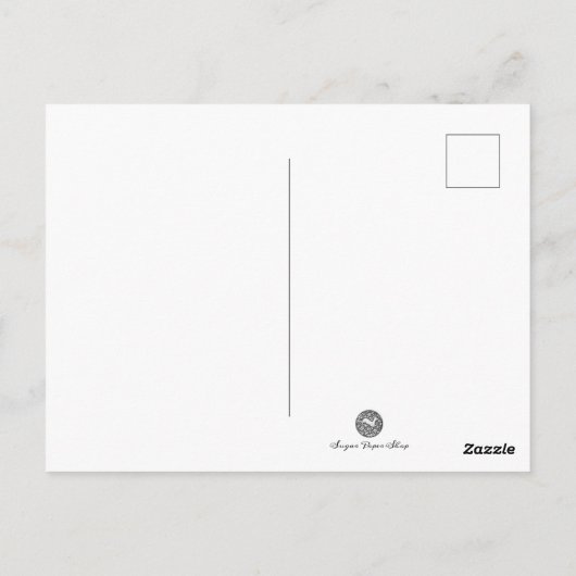 Book Lover, Reader, Ex Library Checkout Card Postkarte (Rückseite)