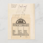 Book Lover, Reader, Ex Library Checkout Card Postkarte (Vorderseite)