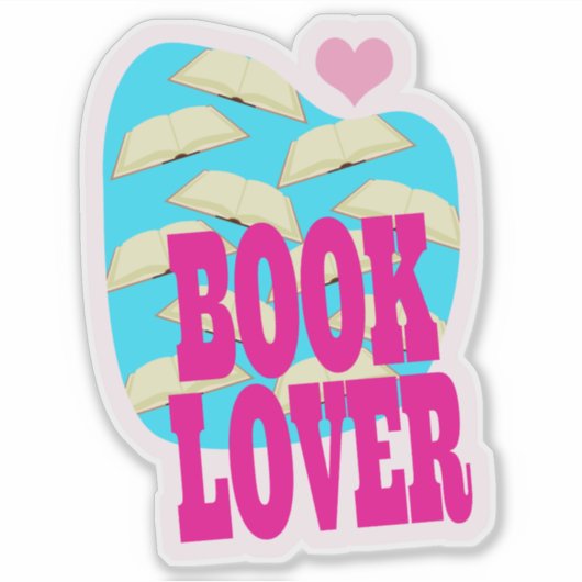 Book Lover Reading Cool Art Logo Sprichwort Aufkleber (Vorderseite)