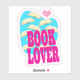 Book Lover Reading Cool Art Logo Sprichwort Aufkleber