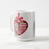 Book Lover Red Heart Shaped Gift Box Classic Mug Kaffeetasse (Vorderseite Links)