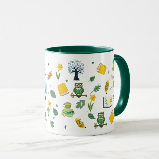 Book Lover Spring Design 11oz Coffee Mug Tasse (VorderseiteRechts)