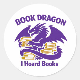 Book Lover Sticker | Book Dragon I Hoard Books Vin