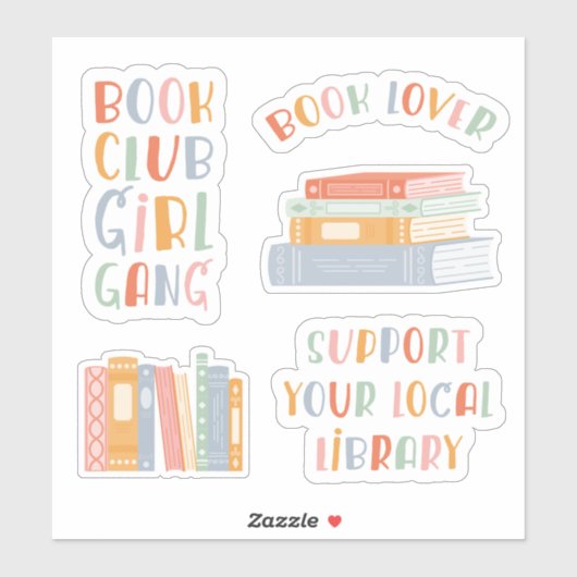 Book Lover Sticker Set (Blatt)