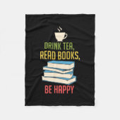 Book Lover - Tea Books Happy Fleecedecke (Vorderseite)