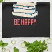 Book Lover - Tea Books Happy Geschirrtuch (Gefaltet)
