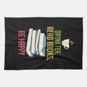 Book Lover - Tea Books Happy Geschirrtuch (Horizontal)