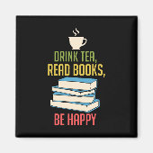 Book Lover - Tea Books Happy Magnet (Vorne)
