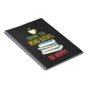 Book Lover - Tea Books Happy Notizblock (Rechte Seite)