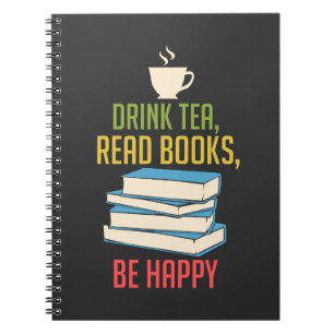 Book Lover - Tea Books Happy Notizblock