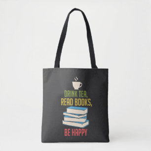 Book Lover - Tea Books Happy Tasche