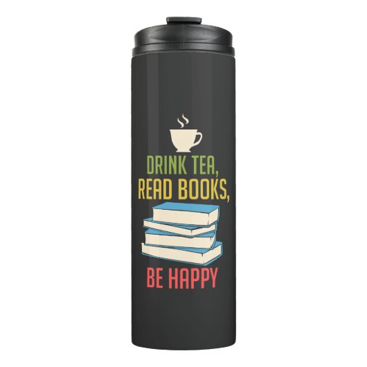 Book Lover - Tea Books Happy Thermosbecher (Vorderseite)