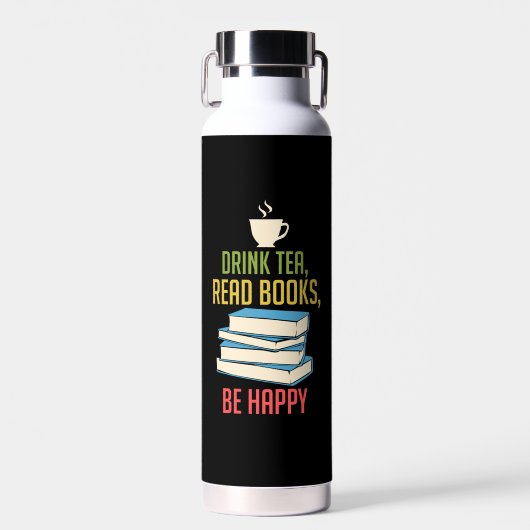 Book Lover - Tea Books Happy Trinkflasche (Vorne)