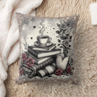 Book Lover Throw Pillow Kissen