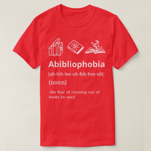 Book Lover Tops Abibliophobia Definition Reader Te (Design vorne)