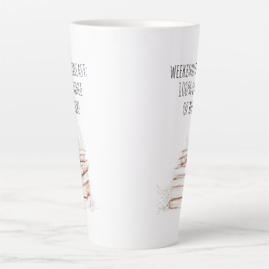 Book Lover Typografie Milchtasse (Vorderseite)