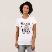Book Lover Typography Floral Open Book for Readers T-Shirt (Vorne ganz)