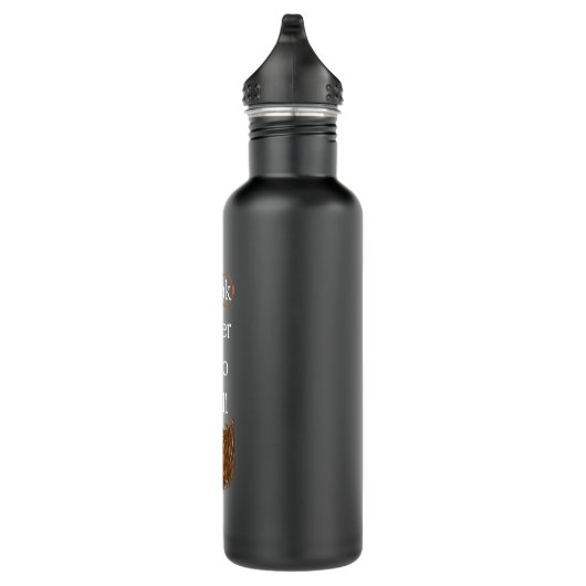 Book Lover Zero Chill Black Water Bottle Edelstahlflasche (Rechts)