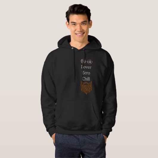 Book Lover Zero Chill Funny Reading Quote Hoodie (Vorne ganz)
