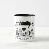 Book Lover's Booktrovert Funny Saying Tasse (Zentrum)