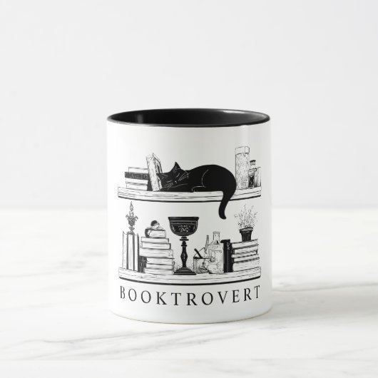 Book Lover's Booktrovert Funny Saying Tasse (Zentrum)