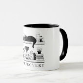 Book Lover's Booktrovert Funny Saying Tasse (VorderseiteRechts)