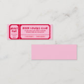 BOOK LOVERS CLUB - Lesezeichen ❤️ Mini Visitenkarte (Vorne/Hinten)