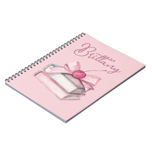 Book Lovers Coquette Hübsch Pink Notebook Notizblock (Linke Seite)