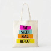 Book Lover's Eat Sleep Read Repeat Monogram Tragetasche (Vorne)