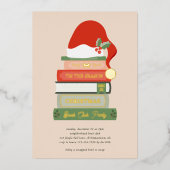 Book Lovers Foliday Card Folien Feiertagskarte (Vorderseite)