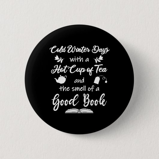 Book Lovers - Geschenke Weihnachten lesen Button (Vorderseite)