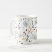 Book Lovers Gift Wildblume Personalisiert Kaffeetasse (Vorderseite Links)