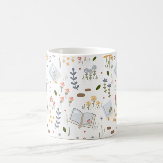 Book Lovers Gift Wildblume Personalisiert Kaffeetasse (Mittel)