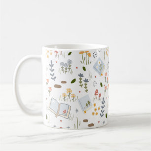 Book Lovers Gift Wildblume Personalisiert Kaffeetasse