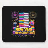 Book Lovers Happy New Year Chapter 2026 Bookworm F Mousepad (Vorne)