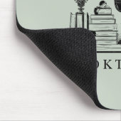 Book Lover's Monogram Initials Booktrovert Mousepad (Ecke)