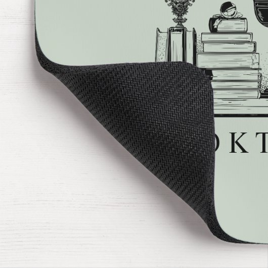 Book Lover's Monogram Initials Booktrovert Mousepad (Ecke)