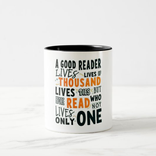 Book Lovers MUG Zweifarbige Tasse (Mittel)