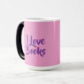 Book Lovers Pink Morphing Mug Verwandlungstasse (Vorderseite Links)