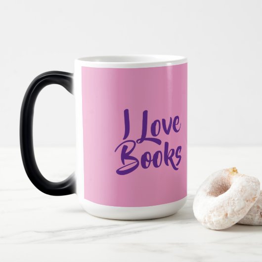 Book Lovers Pink Morphing Mug Verwandlungstasse (Mit Donut)