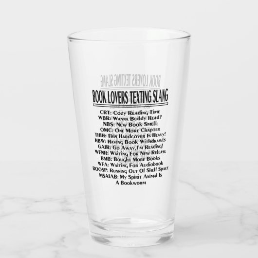 Book Lovers Simste Slang Dark Text Glas (Rückseite)