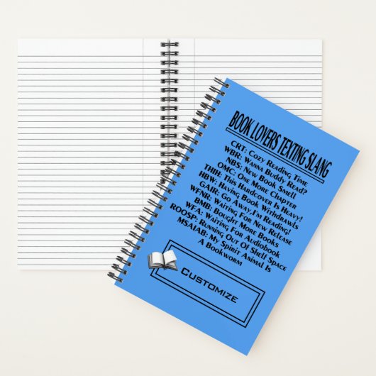 Book Lovers Simste Slang Dark Text Notizblock (Innen)