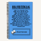 Book Lovers Simste Slang Dark Text Notizblock (Vorderseite)